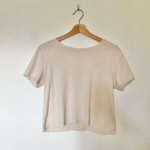 Neuflora Pointelle Classic Cream Women's Top